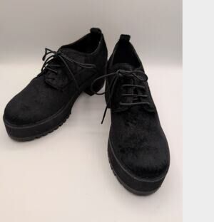 ASOS | Platform Horsehair Derby Black | Size 9